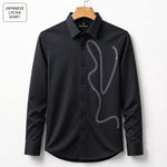 Embroidery Party Shirts | Club Wear | Black
