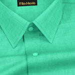 Filafil Fabric Regular Fit Single Pocket Formal Shirt Full Sleeve -Green