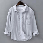 FINE LINEN SHIRTS FOR MEN (Full Sleeves)-Grey