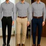Filafil Fabric Regular Fit Single Pocket Formal Shirt Full Sleeve - Grey