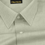 Filafil Fabric Regular Fit Single Pocket Formal Shirt Full Sleeve -Light Greyish Green