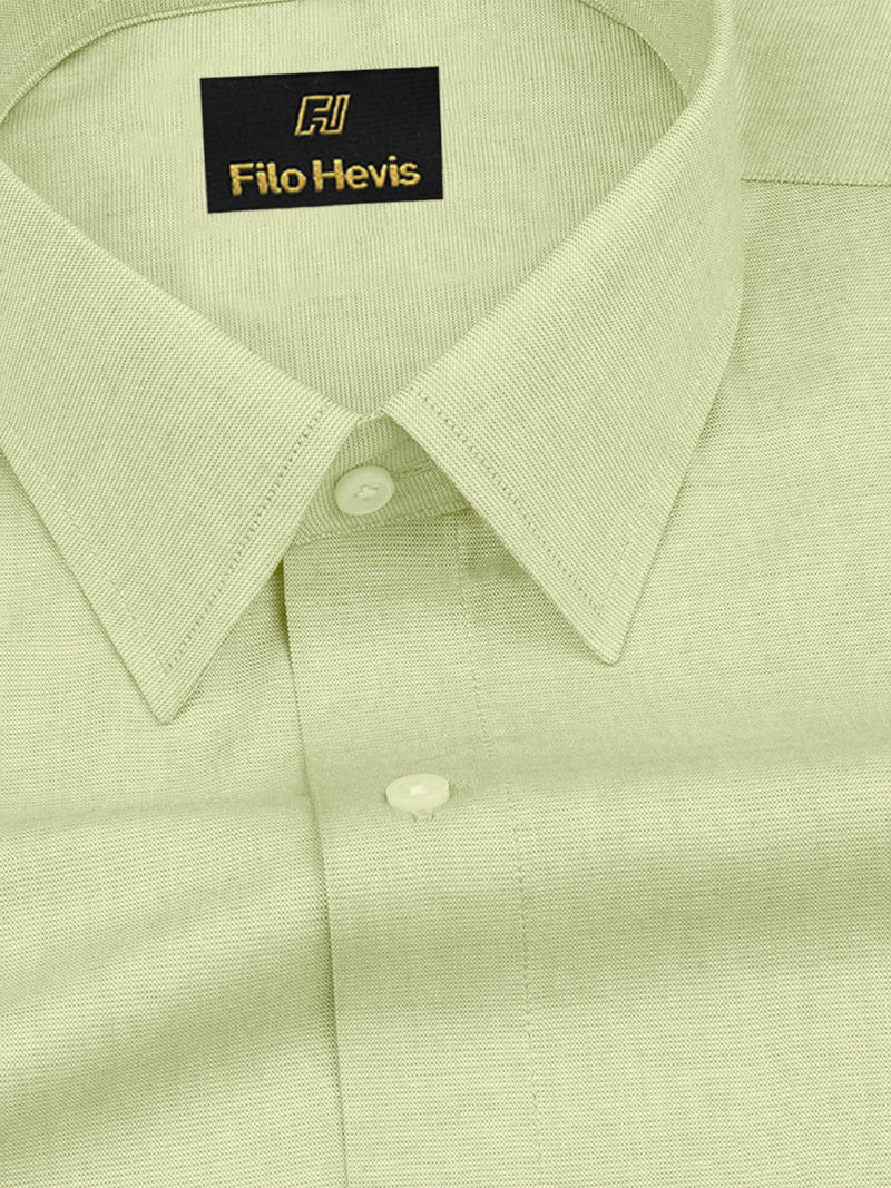 Filafil Fabric Regular Fit Single Pocket Formal Shirt Full Sleeve -Light pastel green