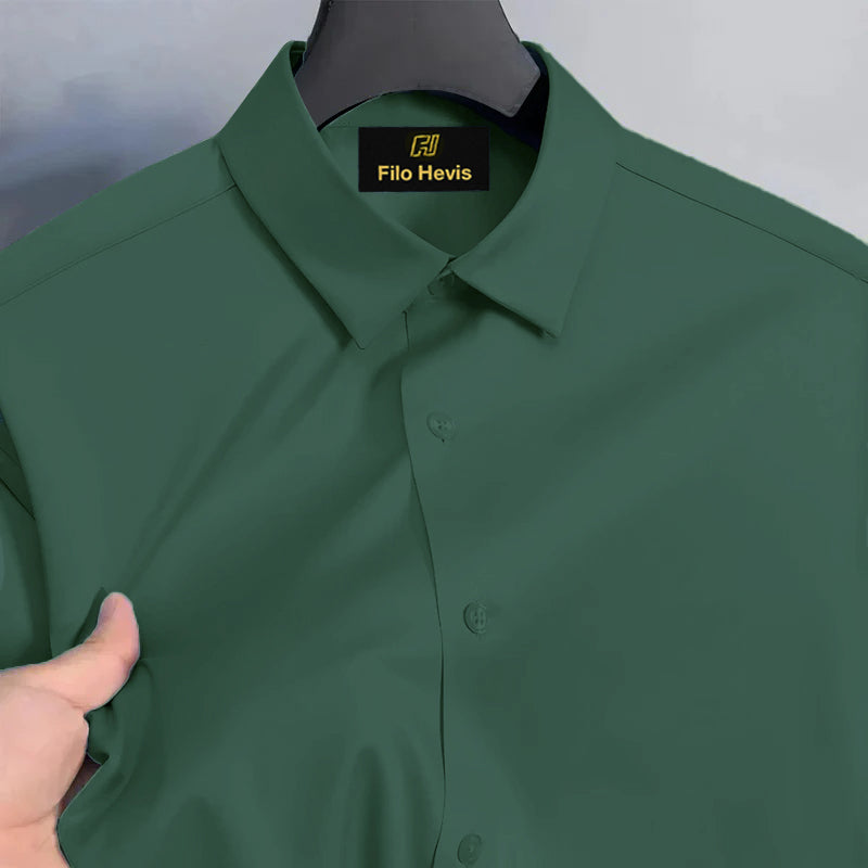 Men's Satin Lycra formal Full Sleeve Shirt Mint Green