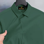 Men's Satin Lycra formal Full Sleeve Shirt Mint Green