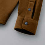 MEN’S CORDUROY SHIRT FOR WINTER STYLE | 21-WALES CORDUROY | DOUBLE POCKET | Brown