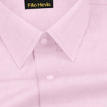 Filafil Fabric Regular Fit Single Pocket Formal Shirt Full Sleeve -Light Pink