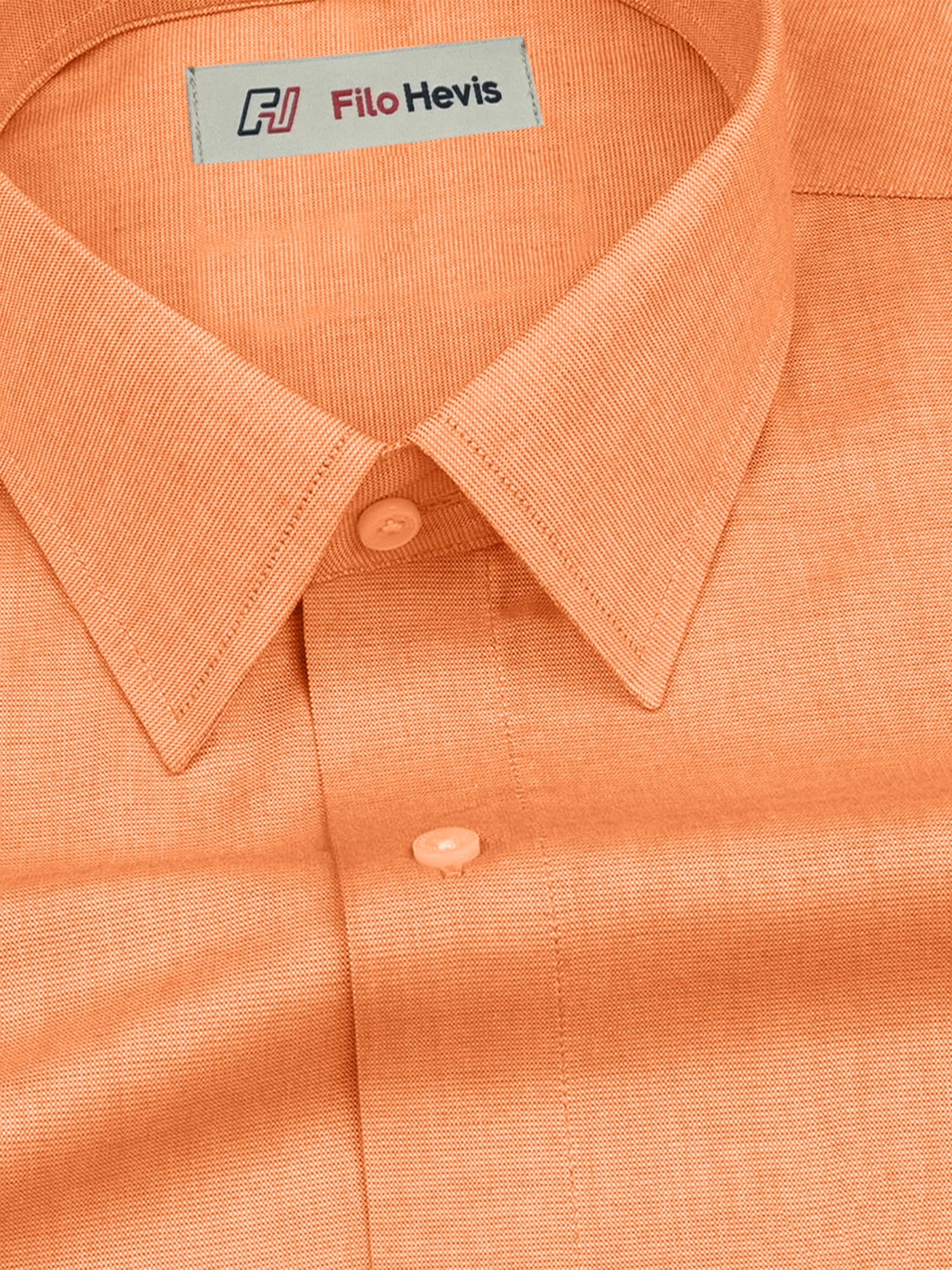 Filafil Fabric Regular Fit Single Pocket Formal Shirt Full Sleeve -Orange
