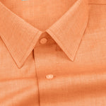 Filafil Fabric Regular Fit Single Pocket Formal Shirt Full Sleeve -Orange