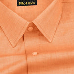 Filafil Fabric Regular Fit Single Pocket Formal Shirt Full Sleeve -Orange