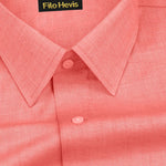Filafil Fabric Regular Fit Single Pocket Formal Shirt Full Sleeve -Peach