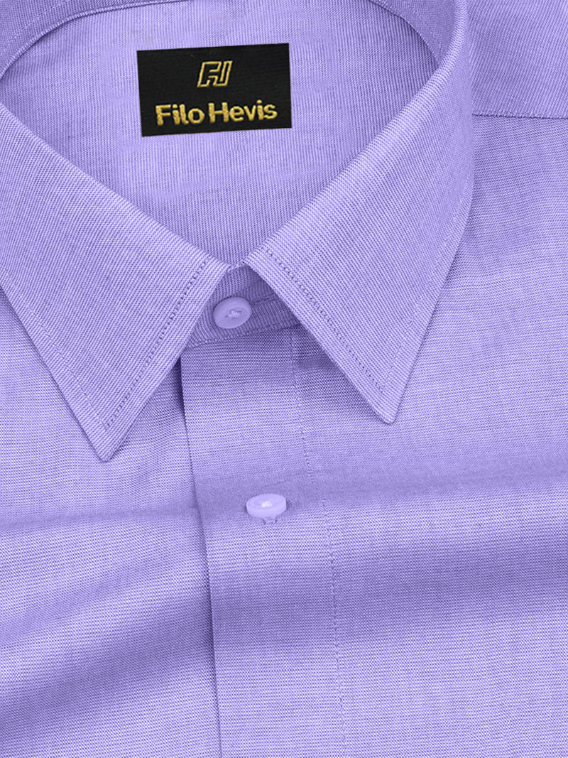 Filafil Fabric Regular Fit Single Pocket Formal Shirt Full Sleeve -Purple