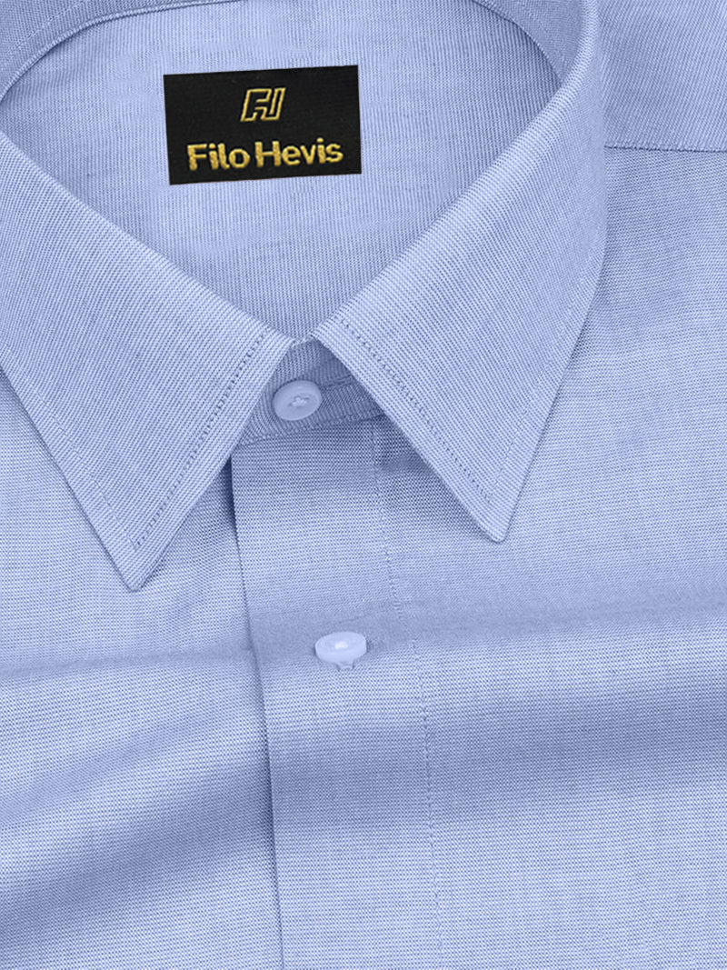Filafil Fabric Regular Fit Single Pocket Formal Shirt Full Sleeve -Sky