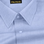 Filafil Fabric Regular Fit Single Pocket Formal Shirt Full Sleeve -Sky