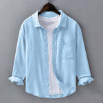 FINE LINEN SHIRTS FOR MEN (Full Sleeves)-Sky