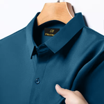Japanese Lycra Stretch Formal Shirt for Men | Teal Blue