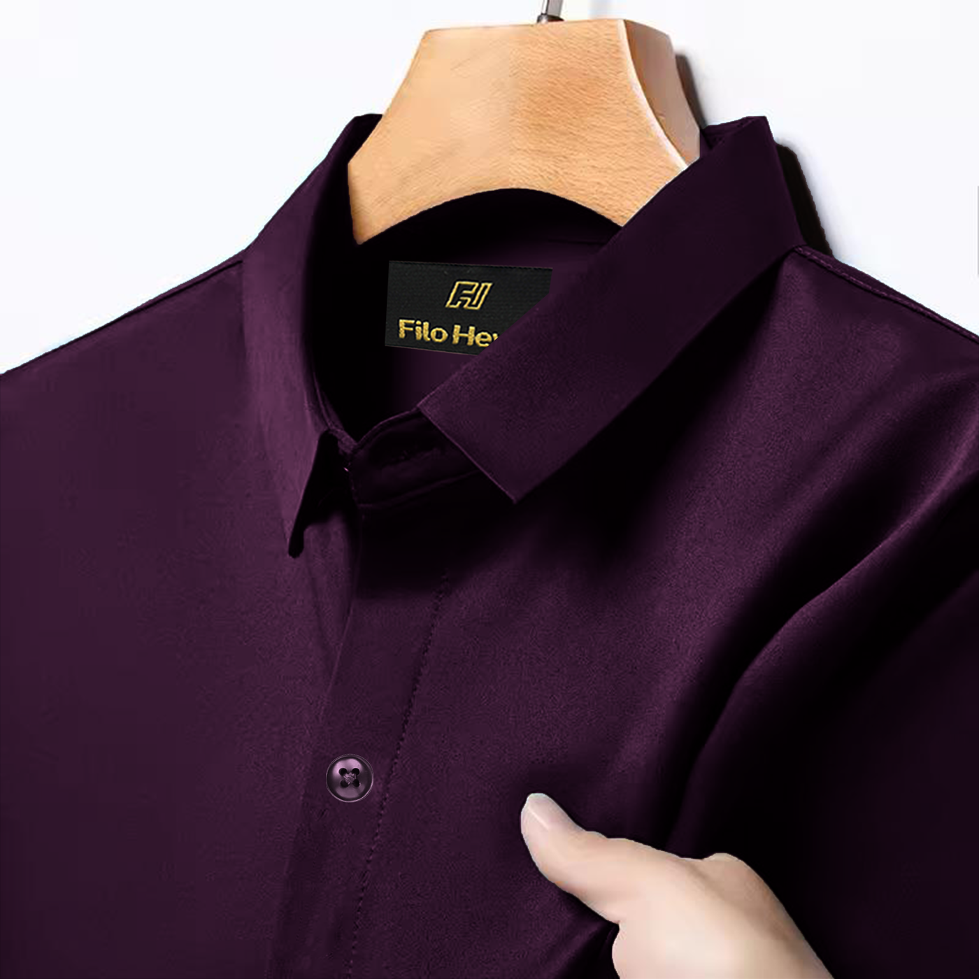 Japanese Lycra Stretch Formal Shirt for Men | Wine