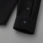 MEN’S CORDUROY SHIRT FOR WINTER STYLE | 21-WALES CORDUROY | DOUBLE POCKET | Black