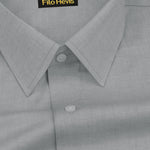 Filafil Fabric Regular Fit Single Pocket Formal Shirt Full Sleeve - Grey