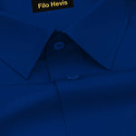 PLATINUM COTTON SATIN FORMAL SHIRT FOR MEN (Single Pocket)-Royal Blue