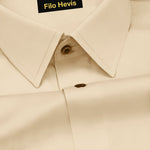 PLATINUM COTTON SATIN FORMAL SHIRT FOR MEN (Single Pocket)-Beige
