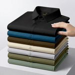 Men's Premium Stretch Formal Shirt with Gold Collar Pins | Wrinkle-Resistant | Party & Office Wear | Black