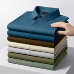 Japanese Lycra Stretch Formal Shirt for Men | Teal Blue