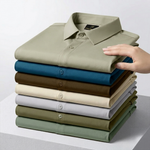 Japanese Lycra Stretch Formal Shirt for Men | Light-Greyish-Green